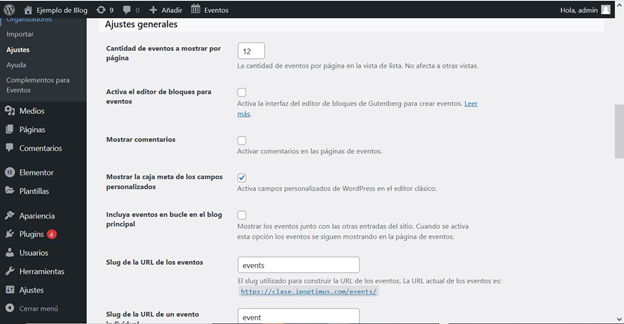 ajustes-generales-plugin-the-events-calendar
