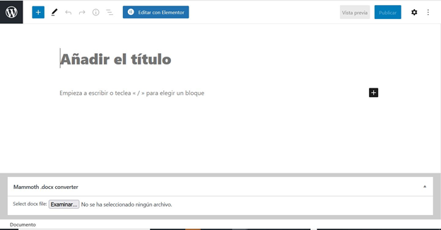 Primeros pasos con Mammoth .docx Converter