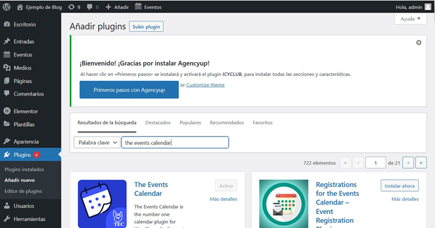 añadir-plugin-the-events-calendar